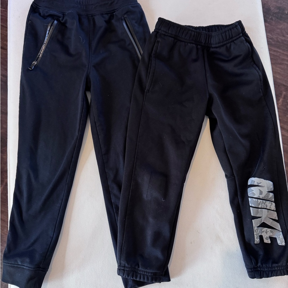 Under Armour and Nike Kids Black pants & joggers size 5